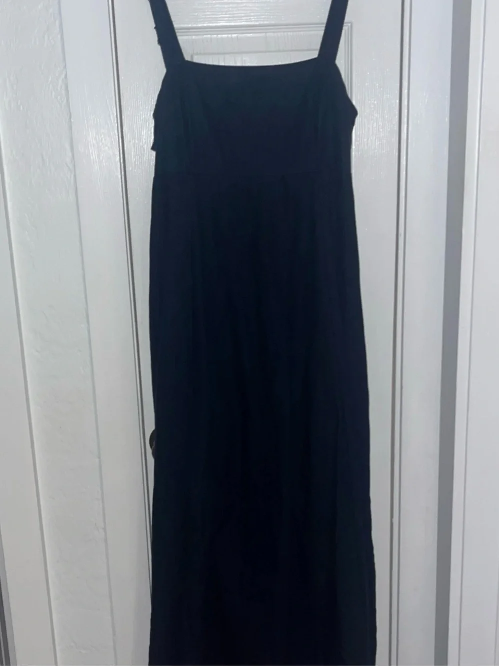 Abercrombie & Fitch Navy Square-Neck Maxi Dress